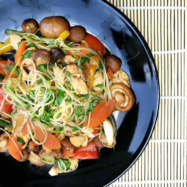 Готовим фунчозу с капустой и сельдереем: пошаговая техника
