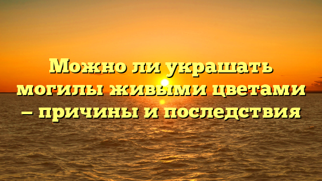 Можно ли украшать могилы живыми цветами — причины и последствия