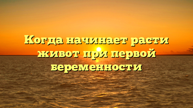 Когда начинает расти живот при первой беременности