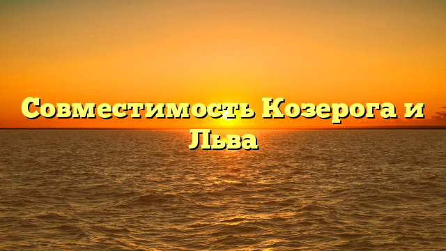 Совместимость Козерога и Льва